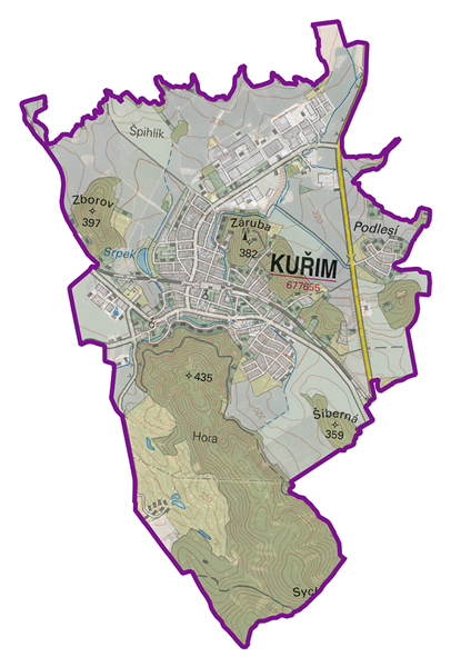 Katastrální území města Kuřim