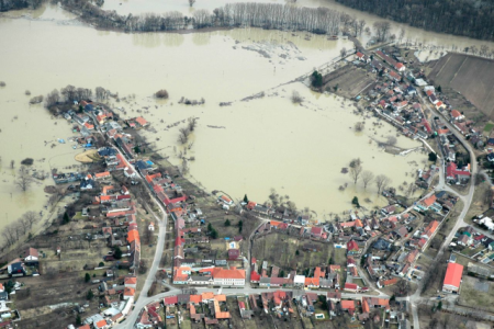 Povodně květen, červen 2010 – ul. Slovácká, Baráky, přívoz